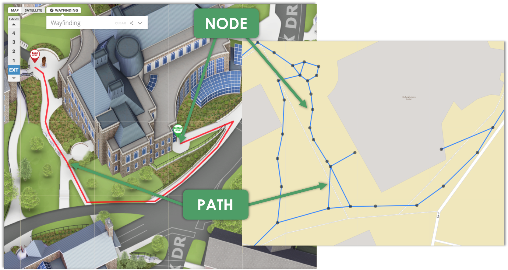 Wayfinding with ADA Routes