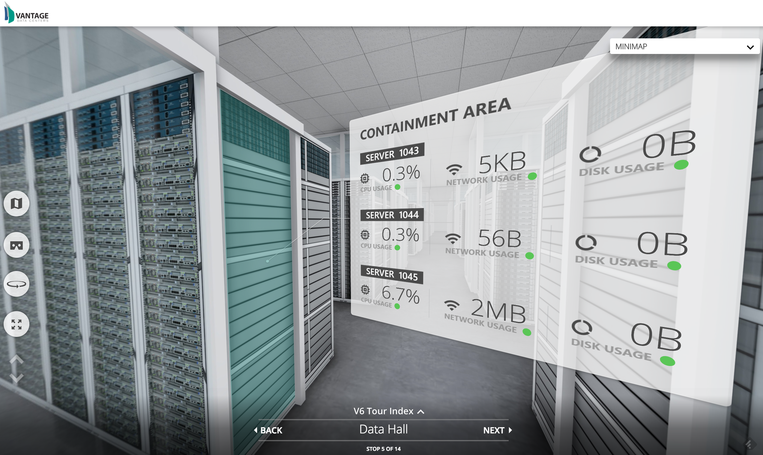 concept3D - Data Center - Server Data Visualization