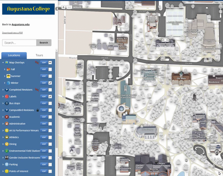 Highlight the Beauty of Your Campus with Seasonal Map Overlays