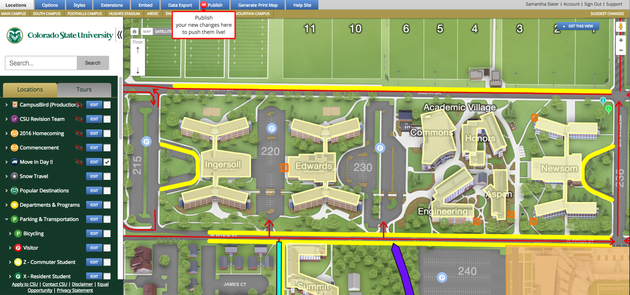 Interactive Campus Maps for Emergency Planning