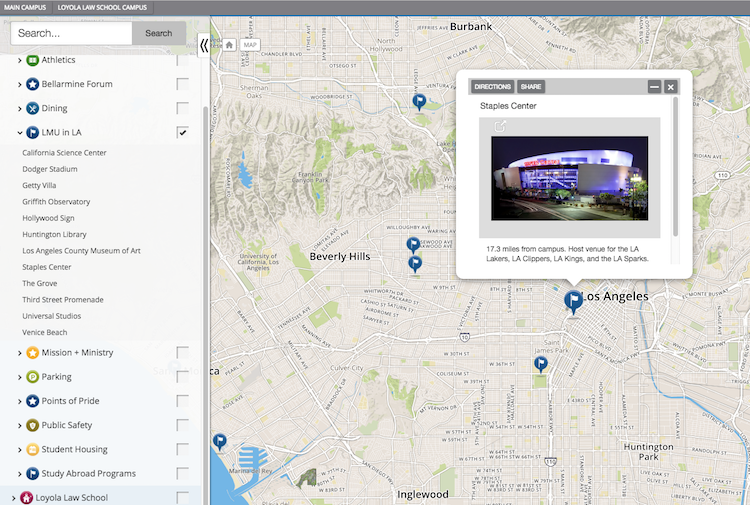 Using Interactive Maps to Highlight Off-Campus Activities and Attractions