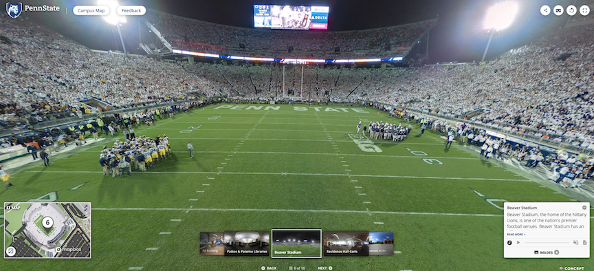 Penn State Beaver Stadium - 360 degree pan image