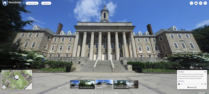 Penn State Old Main - 360 Degree Pano Image