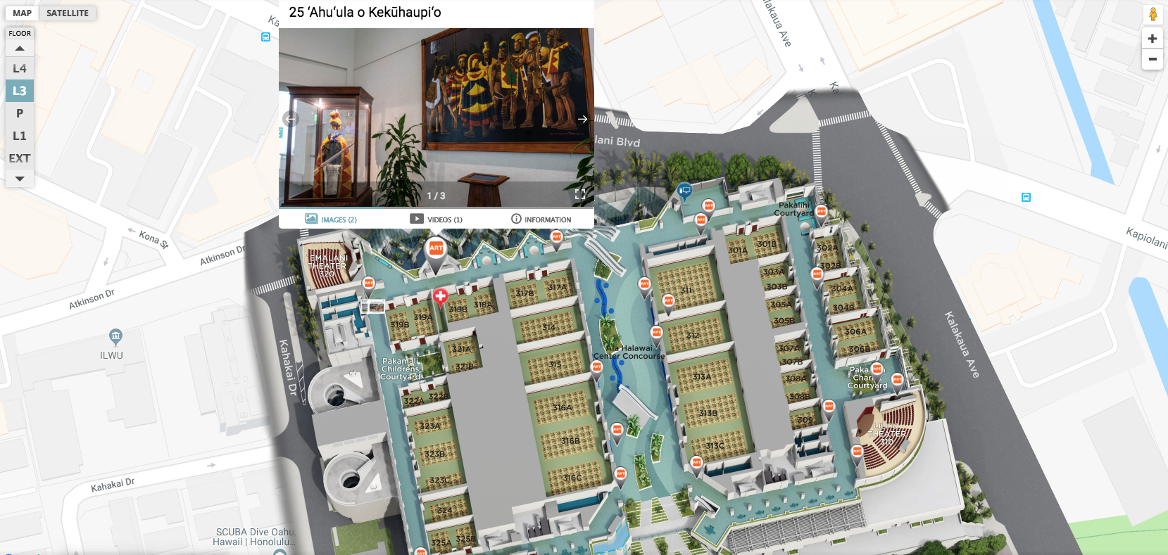 Hawaii Convention Center Showcases its Unique Style and Spaces with 3D  Interactive Map Platform