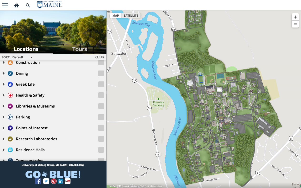 University of Maine Launches Concept3D Interactive Map and Virtual Tour Platform